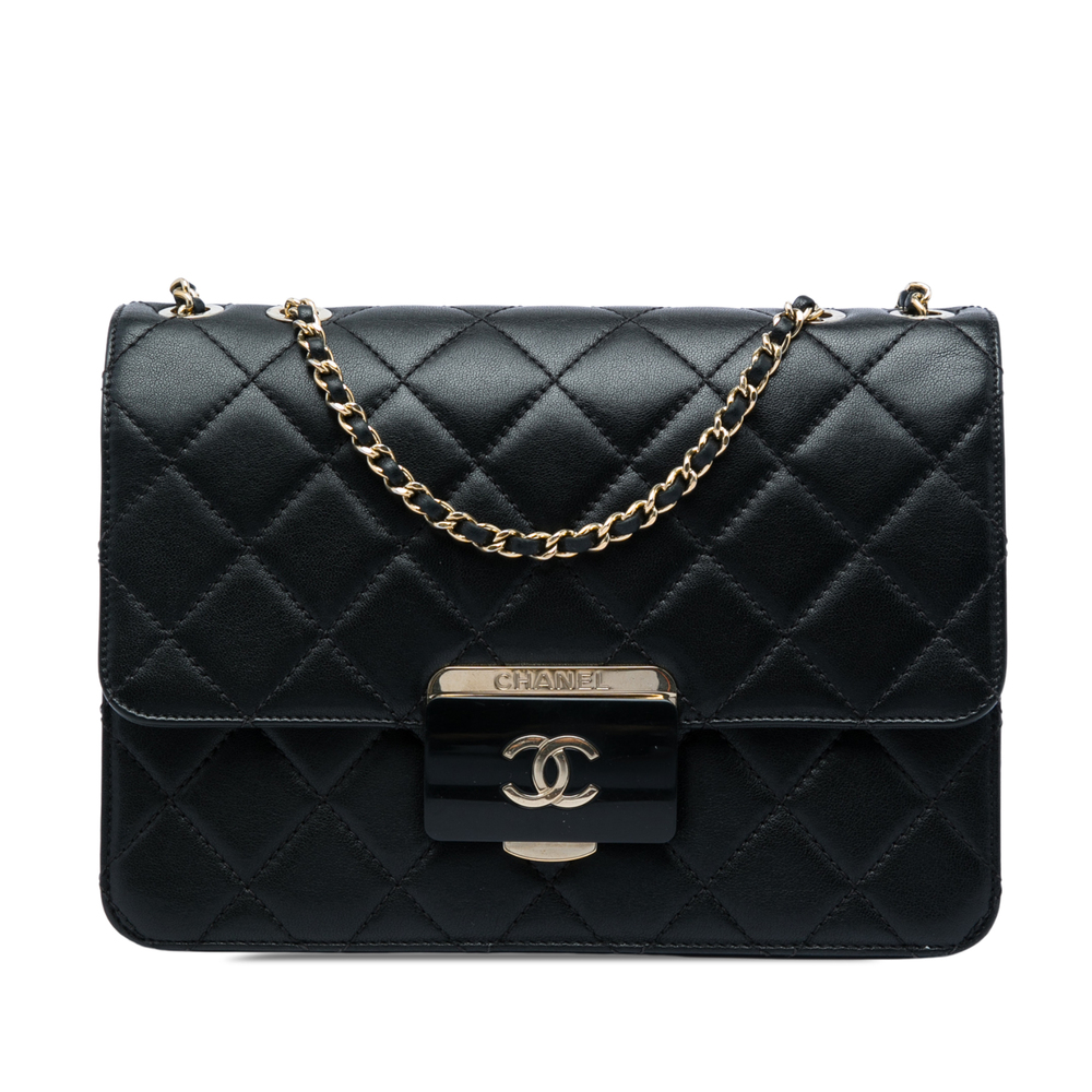 Pre-Loved Chanel Medium Quilted Sheepskin Beauty Lock Flap